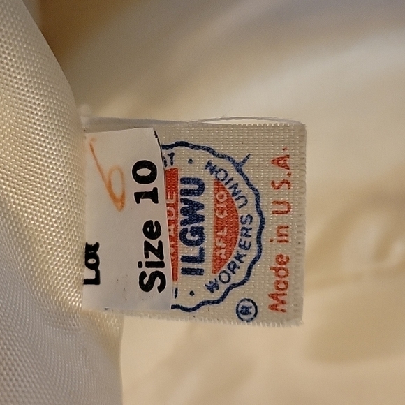 VTG RIMINI 1970s Ivory Lace Colonial Castlecore Chiffon Ruffle Bridal Dress - Picture 14 of 16